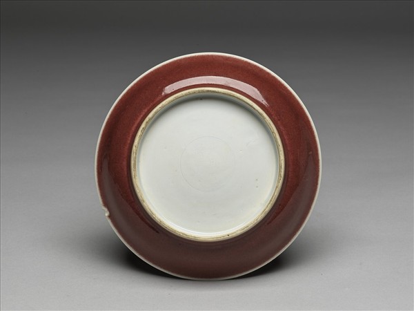 霽紅釉盤