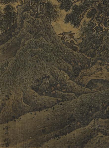 名繪集珍　冊　宋賈師古巖關古寺