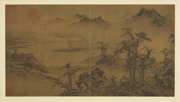 歷朝名人圖繪 　冊　無款林亭秋色