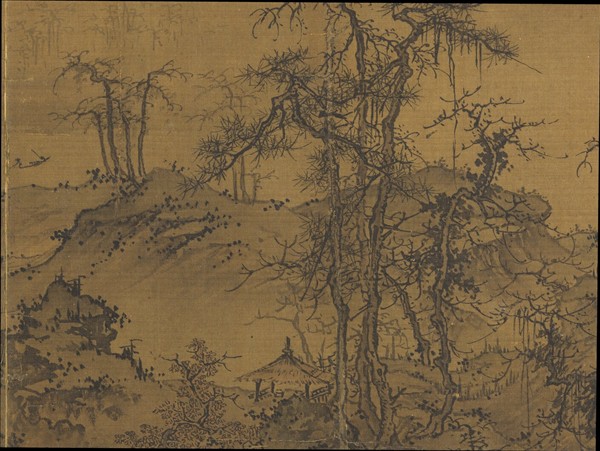 歷朝名人圖繪 　冊　無款林亭秋色