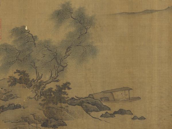 名畫集真　冊　宋高宗蓬窗睡起