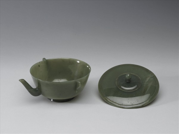 玉雙柄蓋碗壺