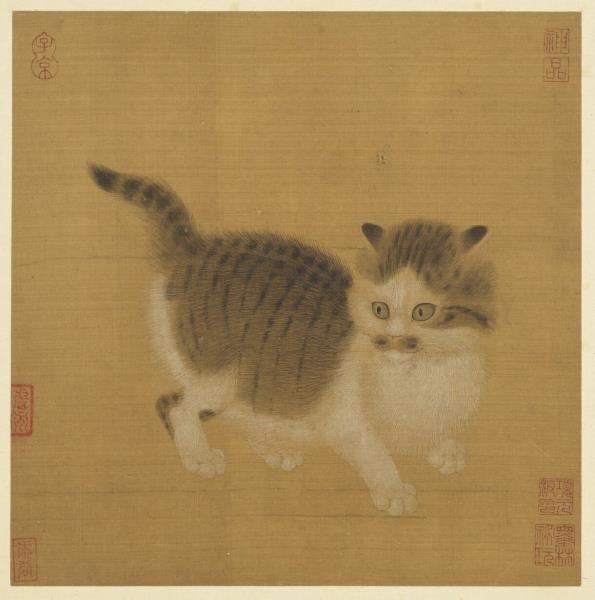 歷代畫幅集冊　冊　無款貍奴