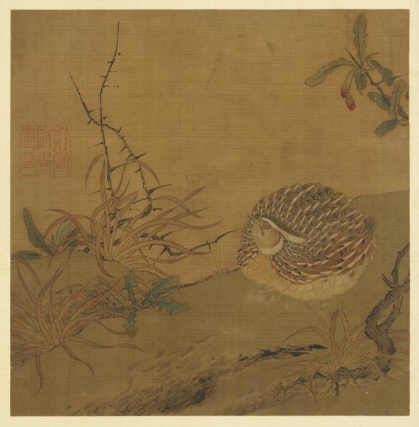 歷代畫幅集冊　冊　無款梨花鴝鵒