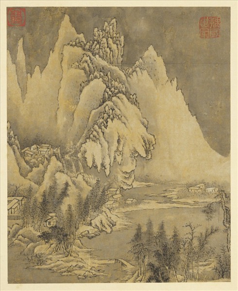 歷代畫幅集冊　冊　無款雪景