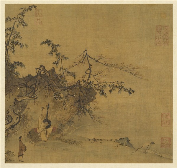 歷代畫幅集冊　冊　無款撥阮圖