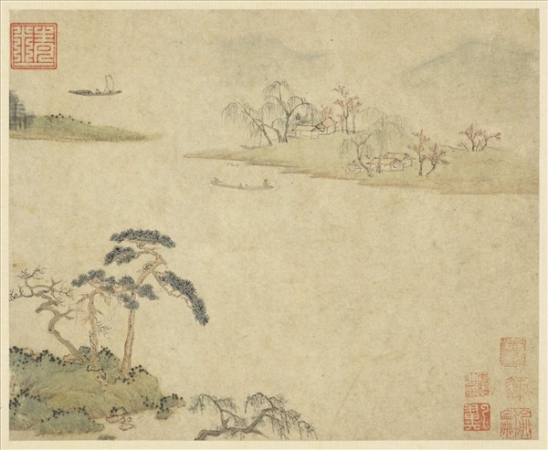 歷代畫幅集冊　冊　無款撥阮圖