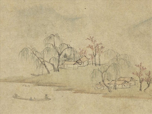 歷代畫幅集冊　冊　無款撥阮圖