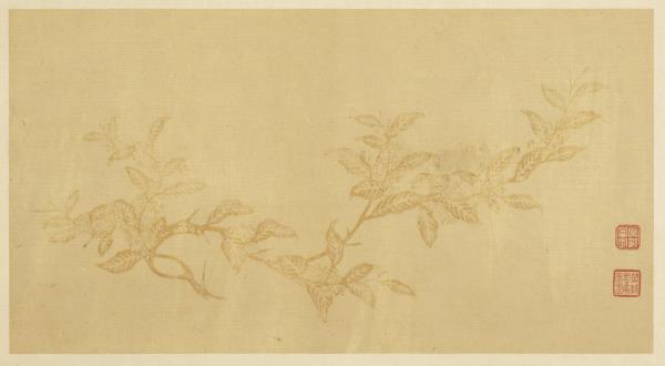 名繪集珍　冊 　宋李迪春潮帶雨