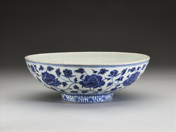 青花牡丹花紋碗