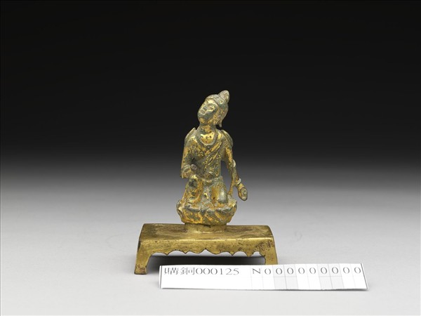 青銅鎏金菩薩跪坐像