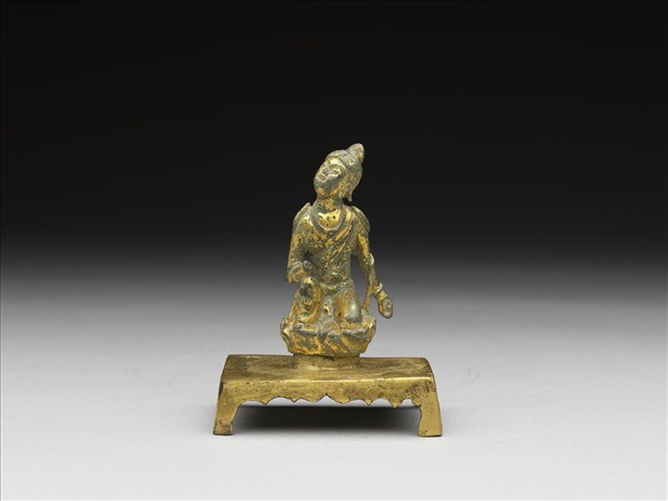 青銅鎏金菩薩跪坐像