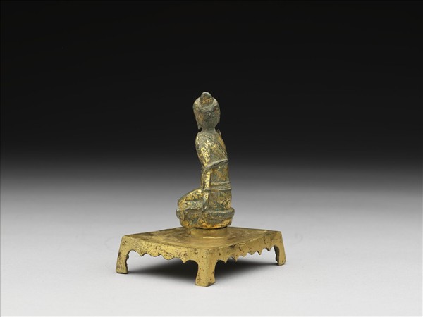 青銅鎏金菩薩跪坐像