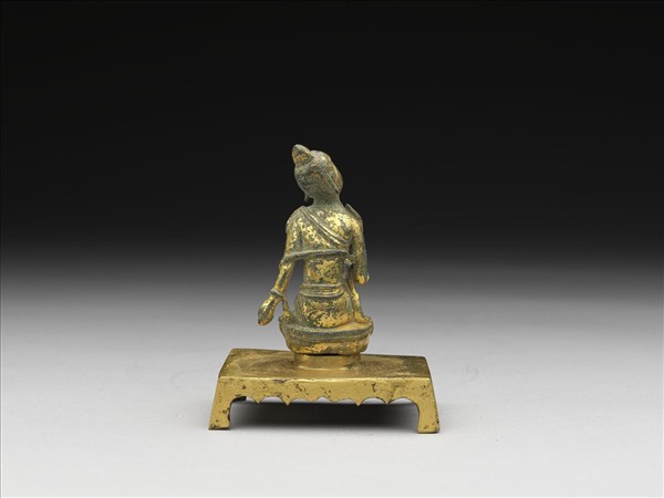 青銅鎏金菩薩跪坐像