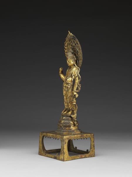 青銅鎏金觀音菩薩立像