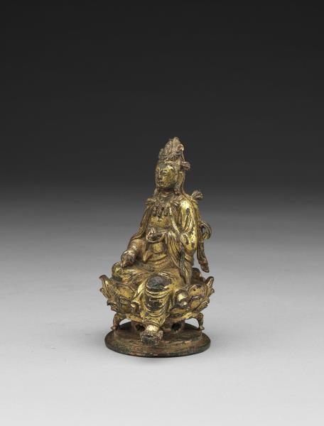 青銅鎏金菩薩半跏像- 故宮