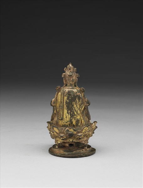青銅鎏金菩薩半跏像