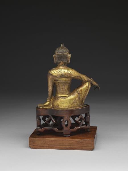 青銅鎏金菩薩半跏倚坐像