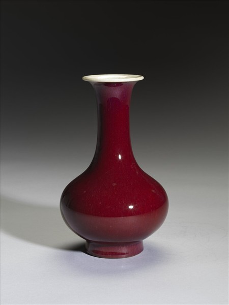 紅釉盤口瓶