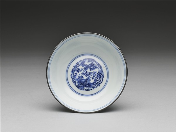 青花團鳳紋碗