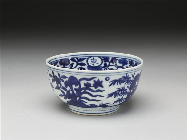 青花四季花卉紋碗