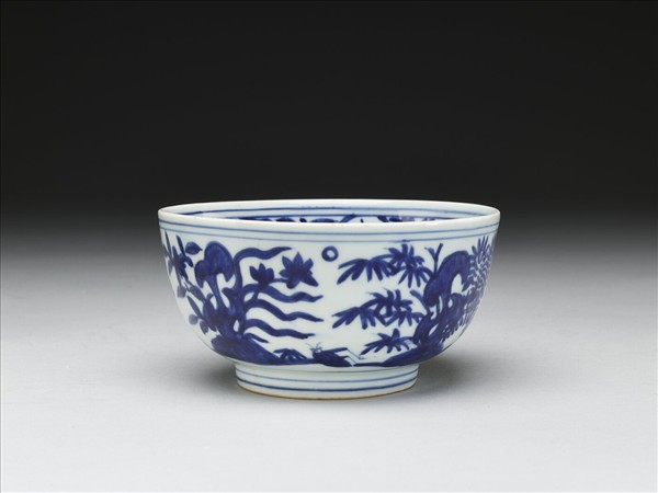 青花四季花卉紋碗