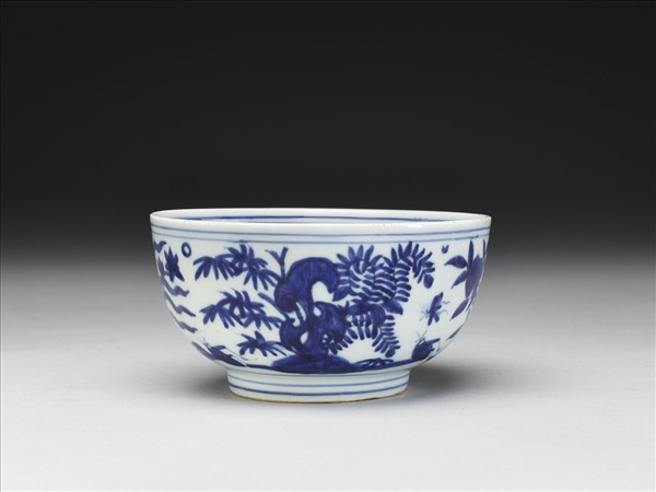 青花四季花卉紋碗