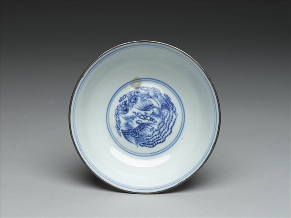 青花團鳳紋碗