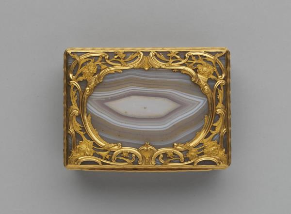 鑲金藍色玻璃瓶