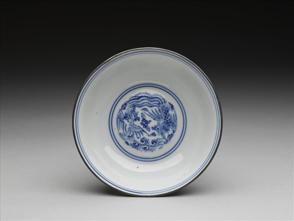 青花團鳳紋碗