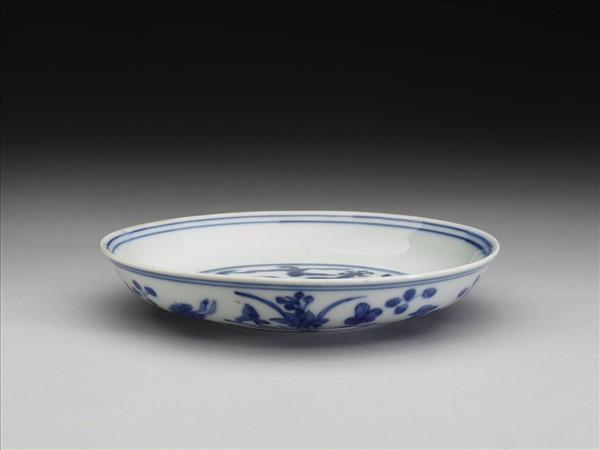 青花雲龍蓮塘鴛鴦碟