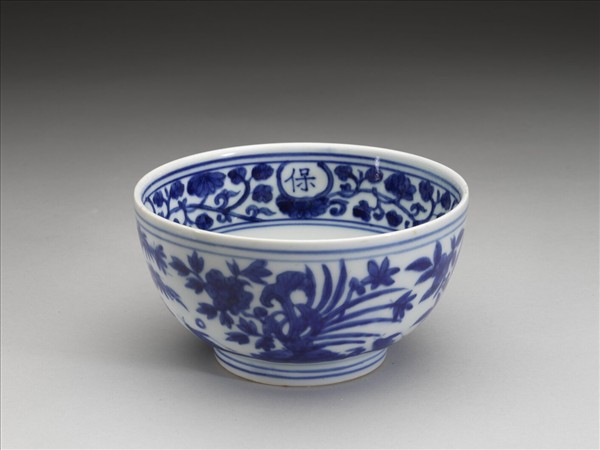 青花四季花卉紋碗