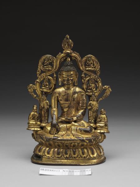 青銅鎏金釋迦牟尼佛坐像- 故宮