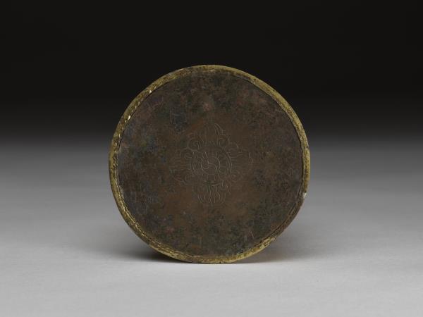 青銅鎏金坐佛蓮花壇城