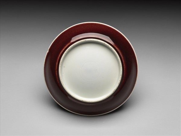 霽紅釉盤