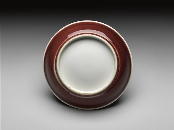 霽紅釉盤