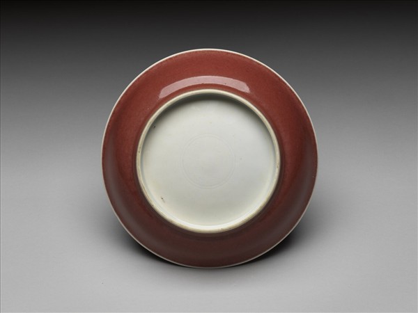 霽紅釉盤