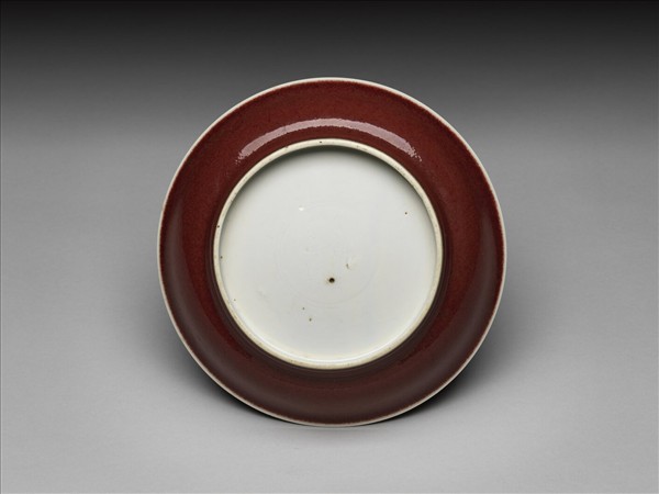 霽紅釉盤