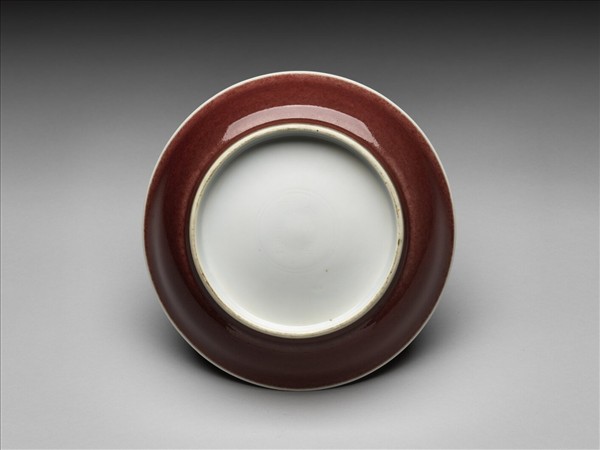 霽紅釉盤