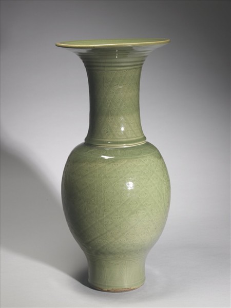 龍泉窯 青瓷鳳尾大瓶