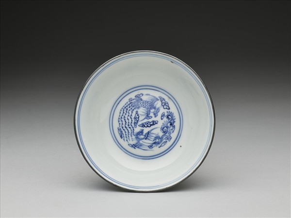 青花團鳳紋碗