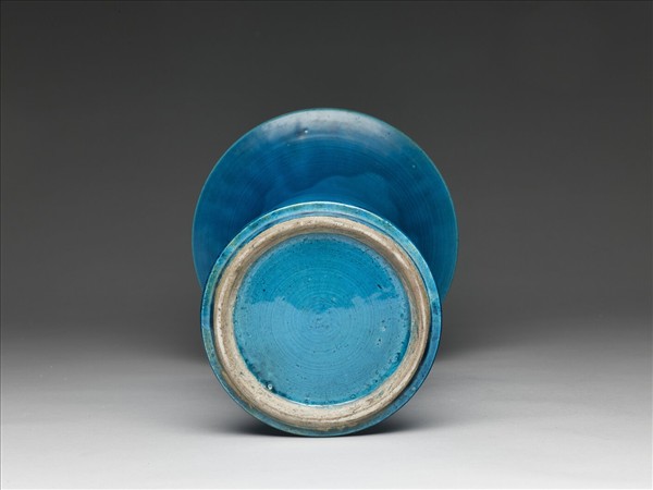孔雀藍釉撇口瓶