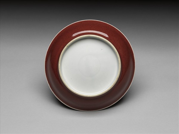 霽紅釉盤