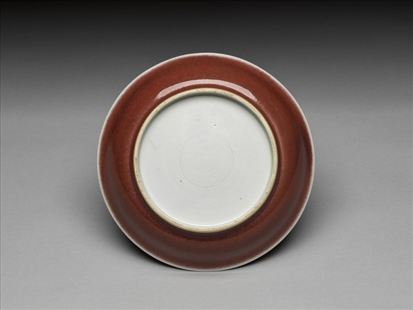 霽紅釉盤