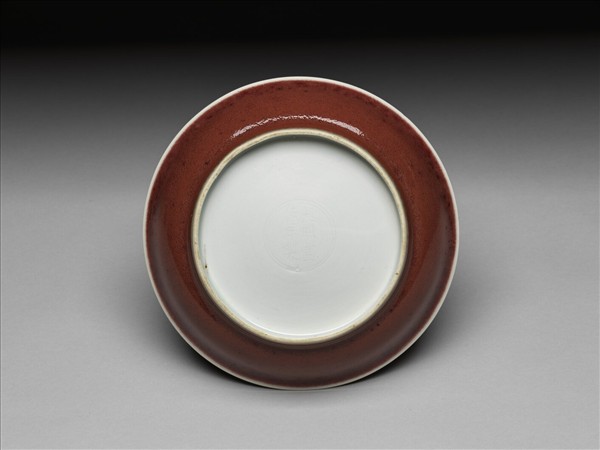 霽紅釉盤