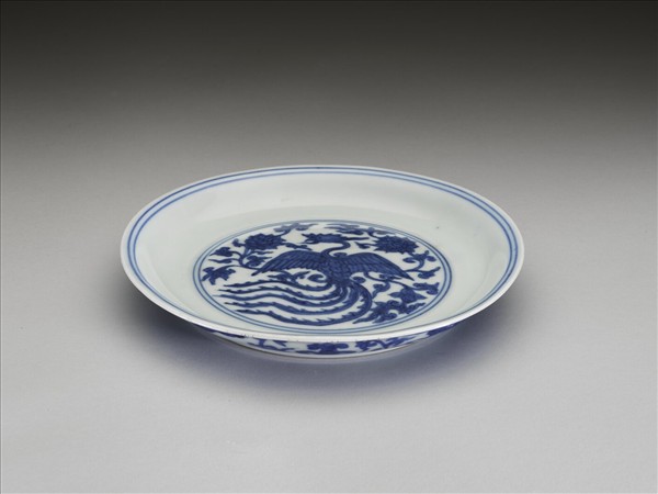 青花龍鳳紋盤