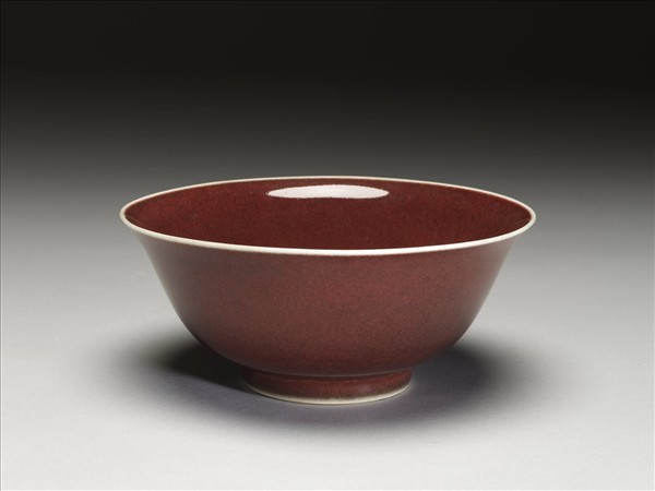 寶石紅釉碗