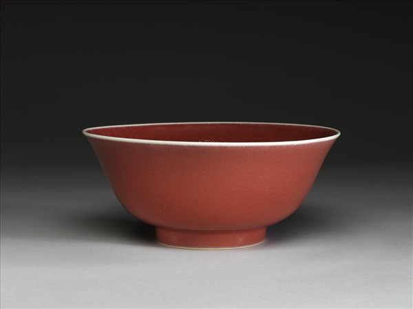 寶石紅釉碗