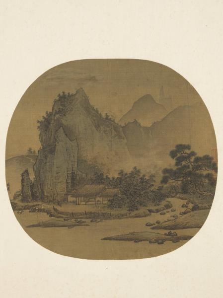 歷代名繪　冊　宋燕肅山居圖