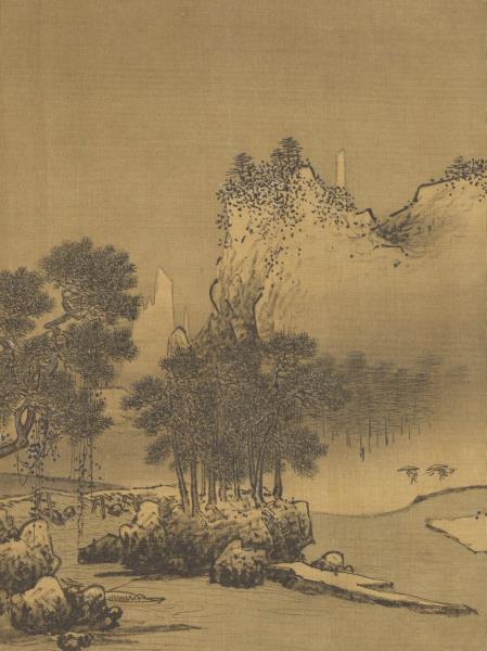 歷代名繪　冊　宋夏珪雪景